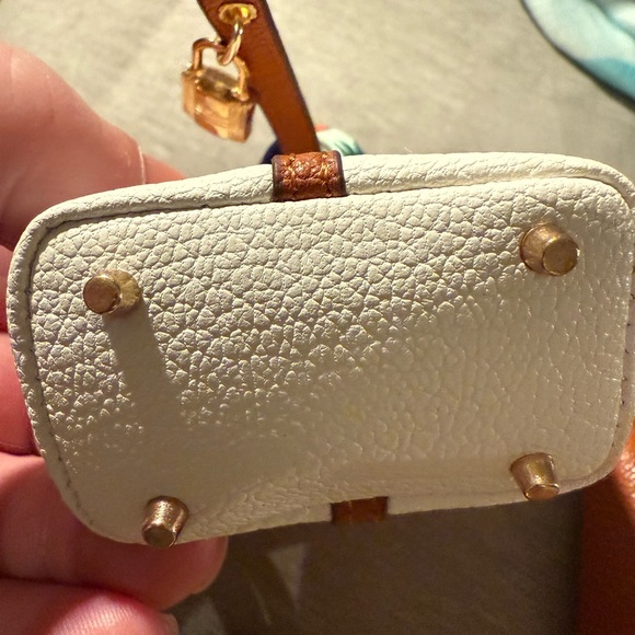 Set of 4 Mini Designer Inspired Bags - White/Br, Brown, Yellow & Caramel Python - Picture 3 of 13